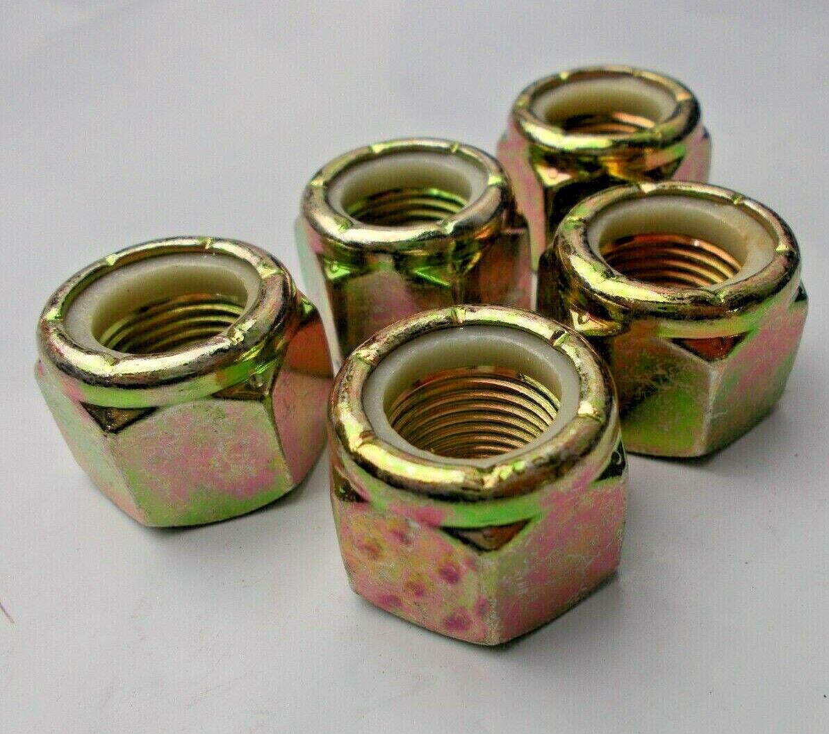 Nylon Lock Hex Nut 5/8"-18 Fine Thread " 5 Nuts "  Grade 8 Zinc 5/8-18