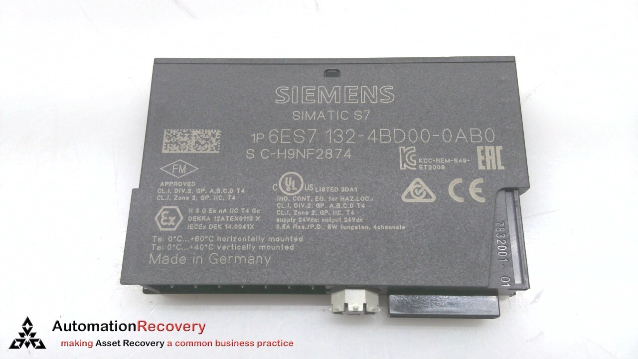 SIEMENS 6ES7 132-4BD00-0AB0 , DIGITAL OUTPUT MODULE, NEW* #304873