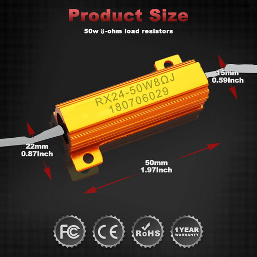 2PC 3157 4157 Load Resistor For Switchback LED Turn Signal Light Hyper Flash Fix