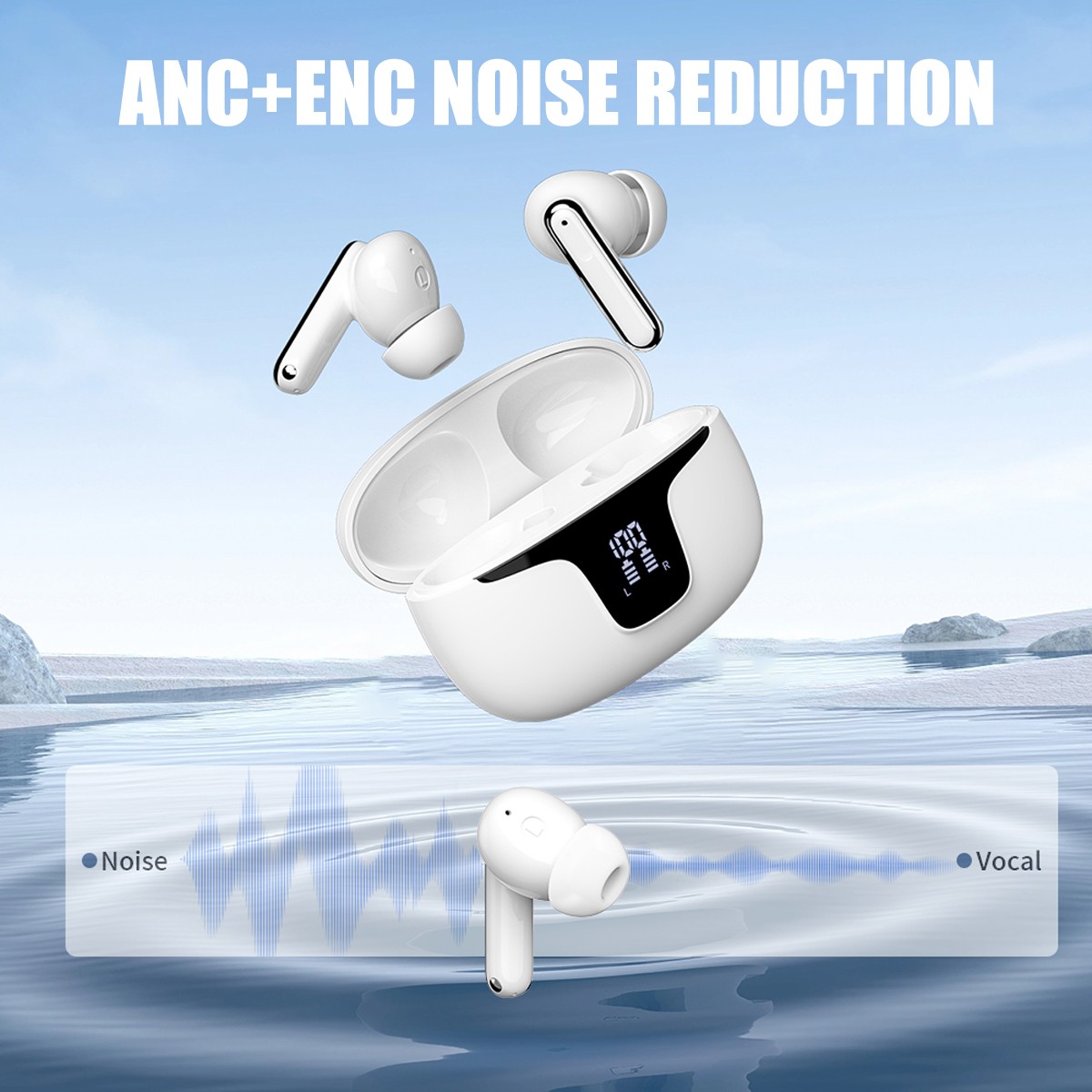 150 Language Translator Earbuds High Accuracy Wireless Bluetooth 5.3 Two Way ..
