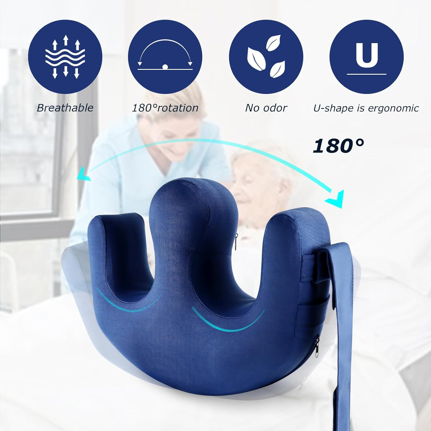 Bedridden Patient Turning Device and Bedroll Pillow for Elderly - Inflatable