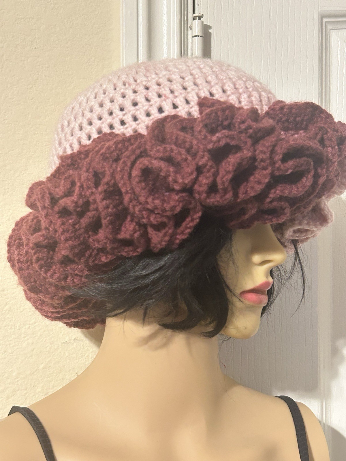 Handmade Crochet Ruffle Hat