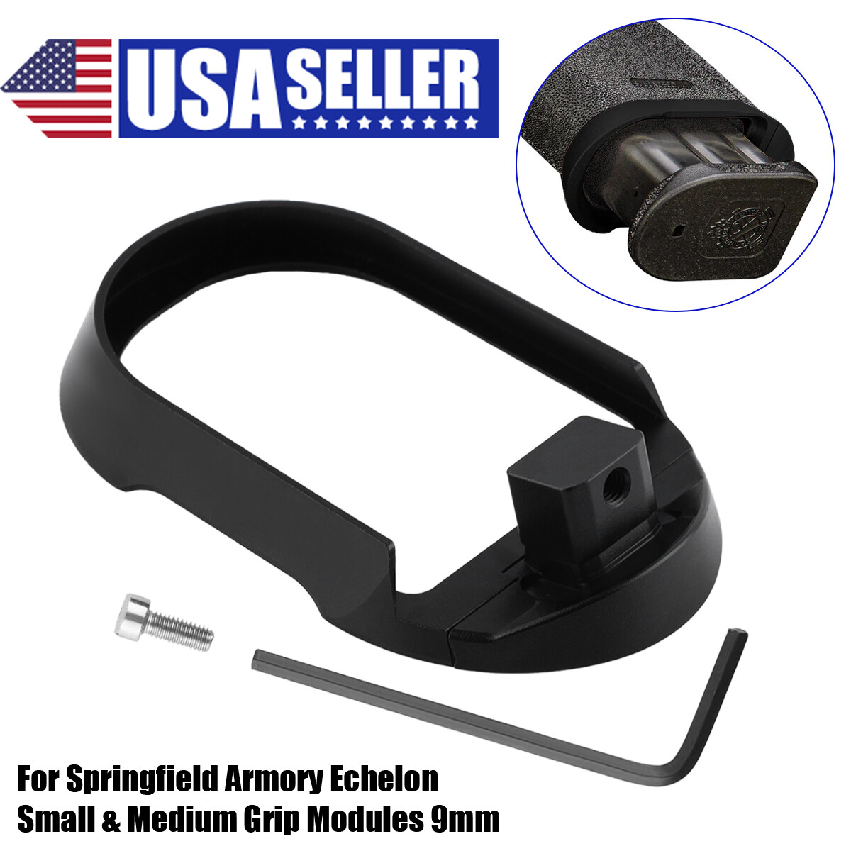 Aluminum Magwell Fits Springfield Echelon Low Profile Funnel 9mm-Black USA Stock