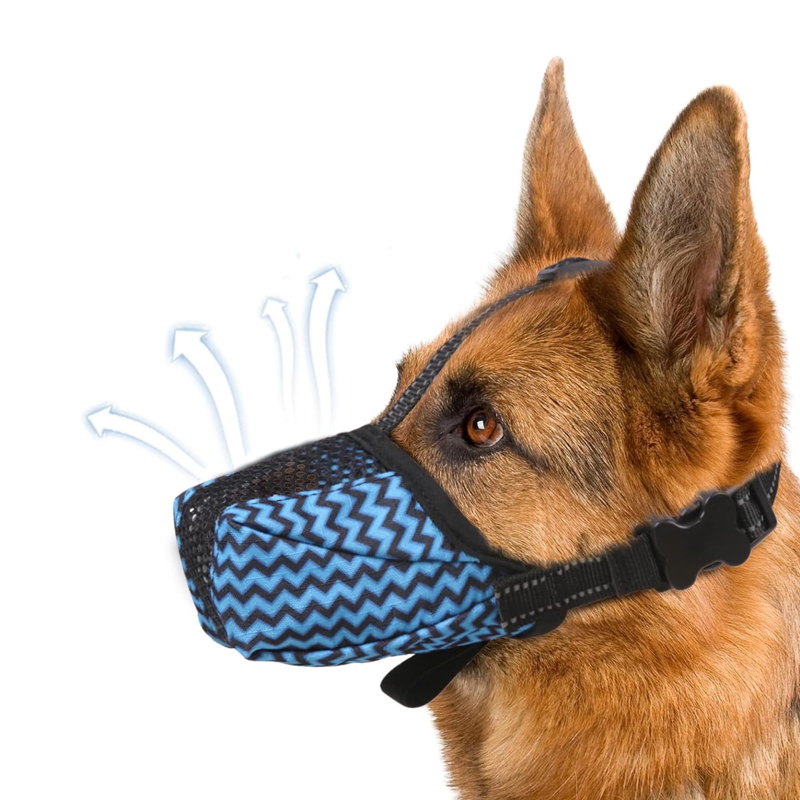 Dog Muzzle, Air Mesh Breathable Muzzle for Medium Large Sized Dogs to Anti & ...