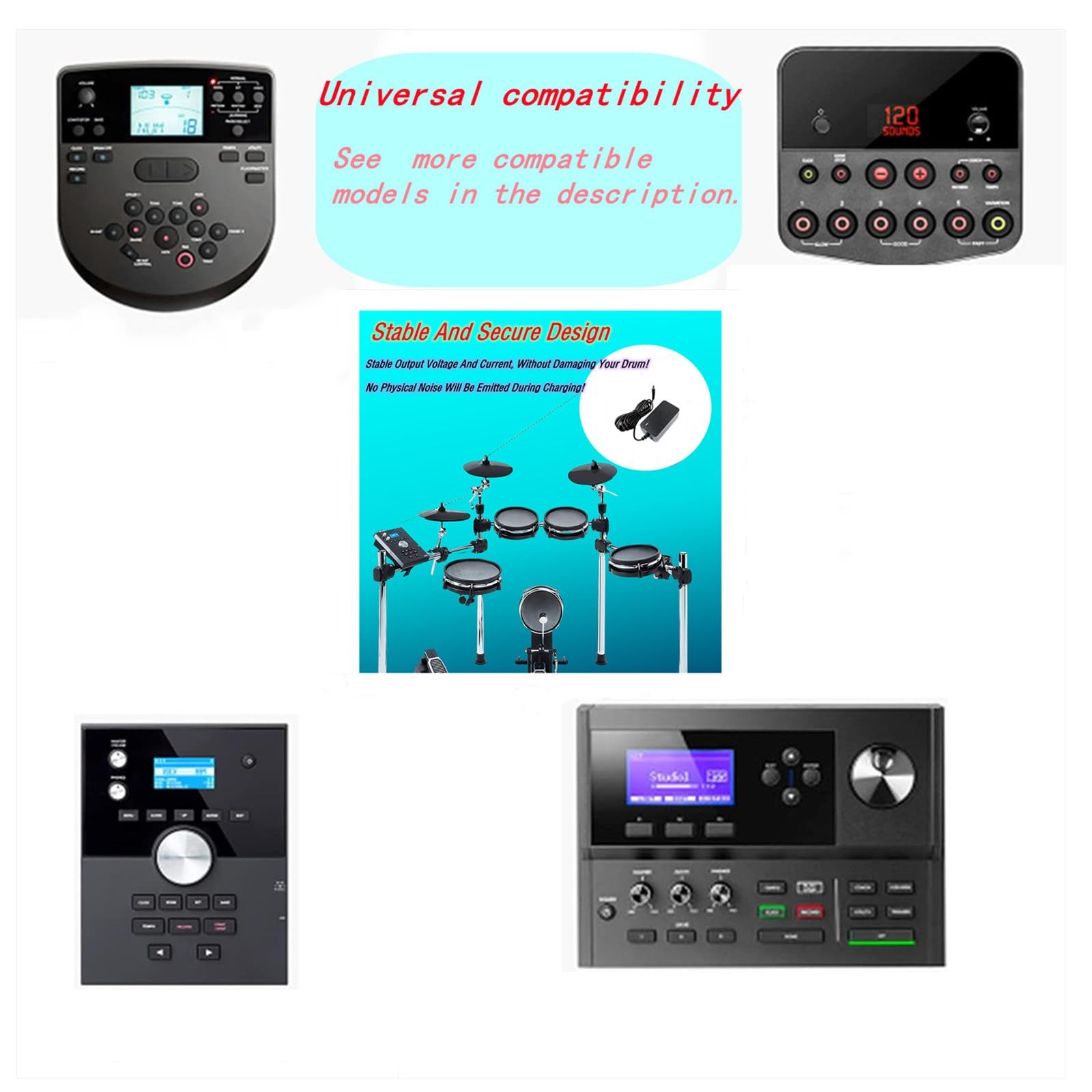 9V DC Power Adapter Compatible Alesis Command Mesh Nitro Max Pro Drum Module