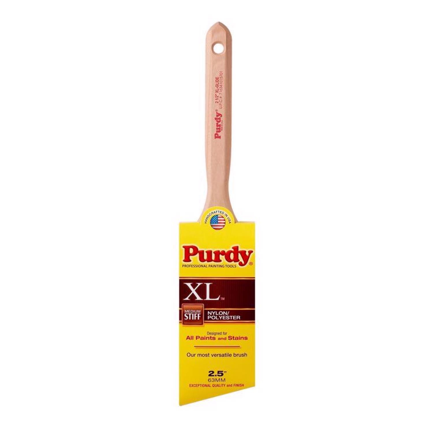 Purdy 144152325 XL Glide Nylon Polyester Angle Trim Paint Brush 2-1/2 W in.