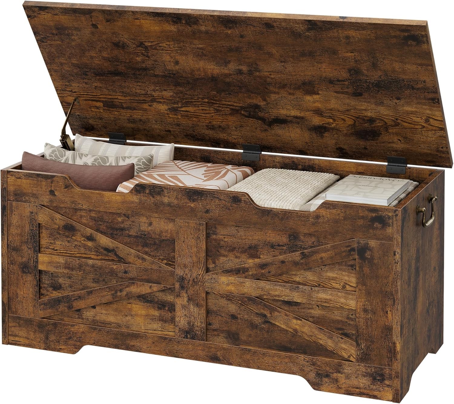 Wooden Chest Storage Large Toys Box Blanket Books Shoes for Bedroom Living Room