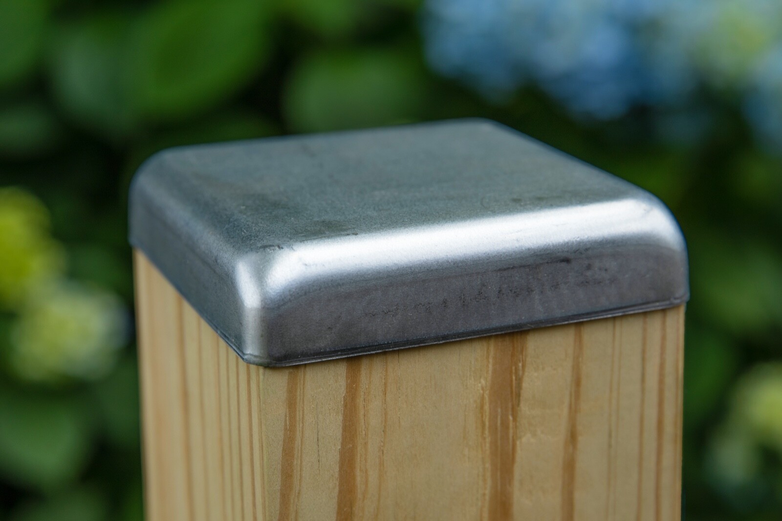 3-1/2" Flat Galvanized Cap for Standard 4"x4" Post