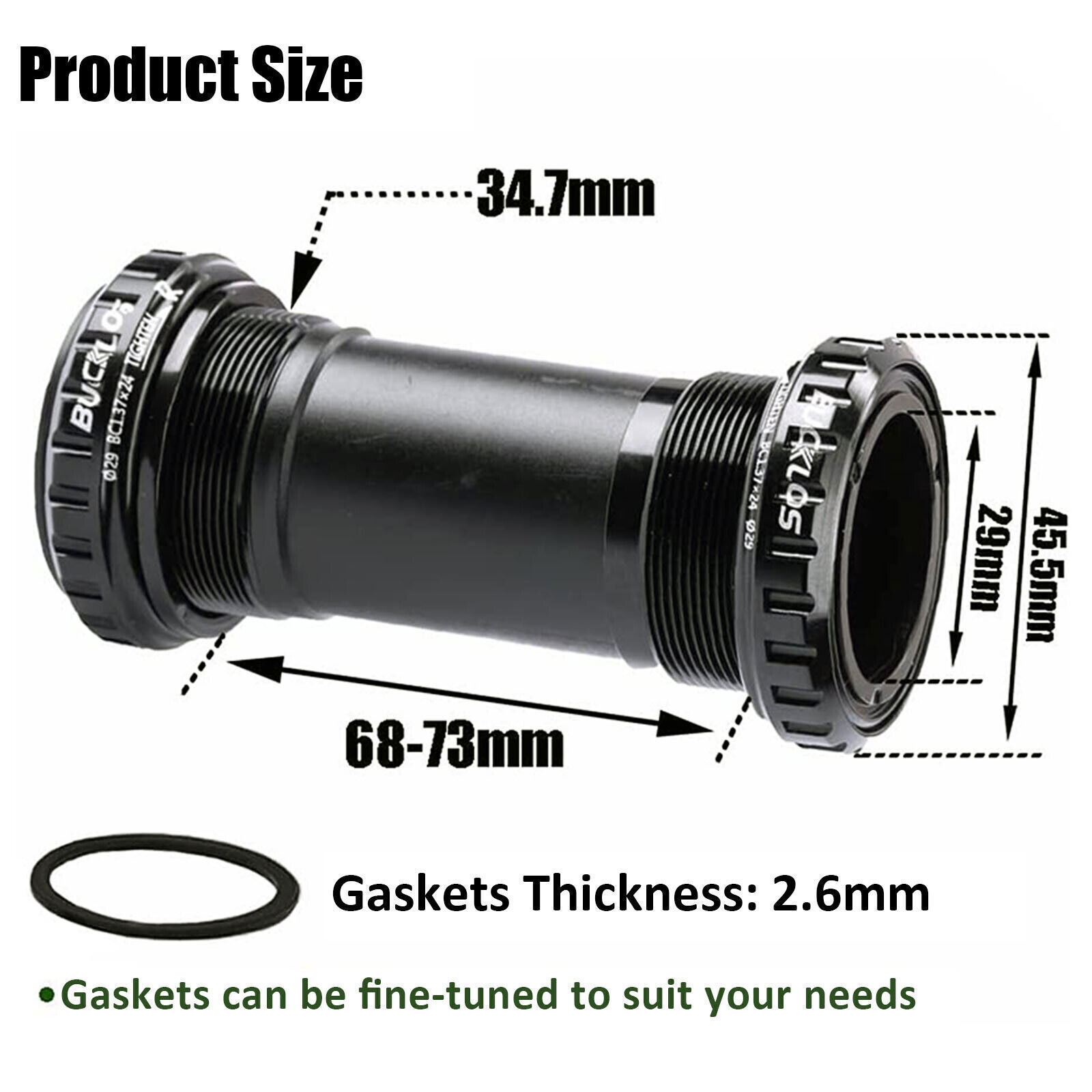 Road Bike BSA 68/73mm Bottom Bracket for SRAM DUB 29mm Spindle Threaded Tool