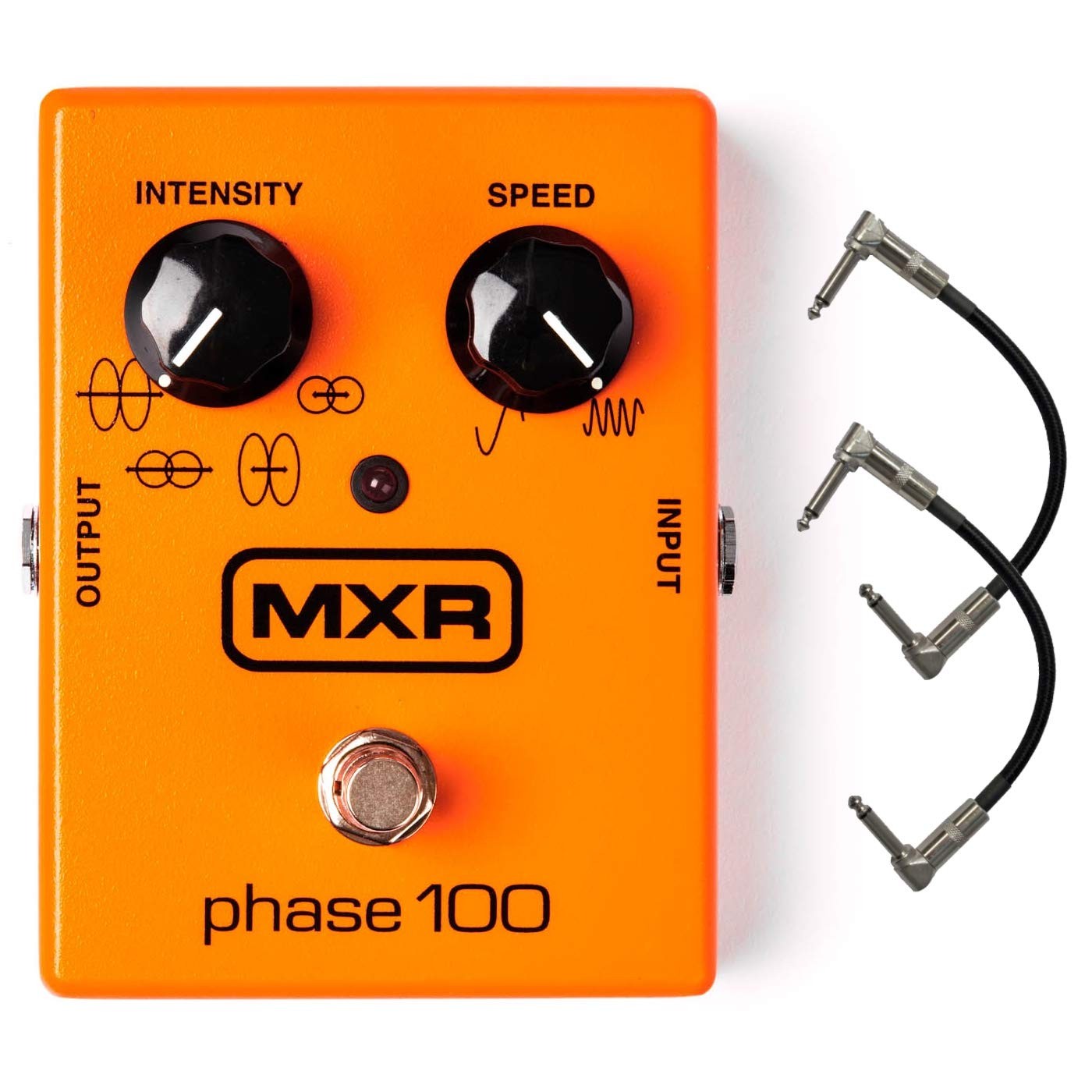 MXR M107 Phase 100 Guitar Phaser Effects Pedal Bundle with 2 Patch Orange