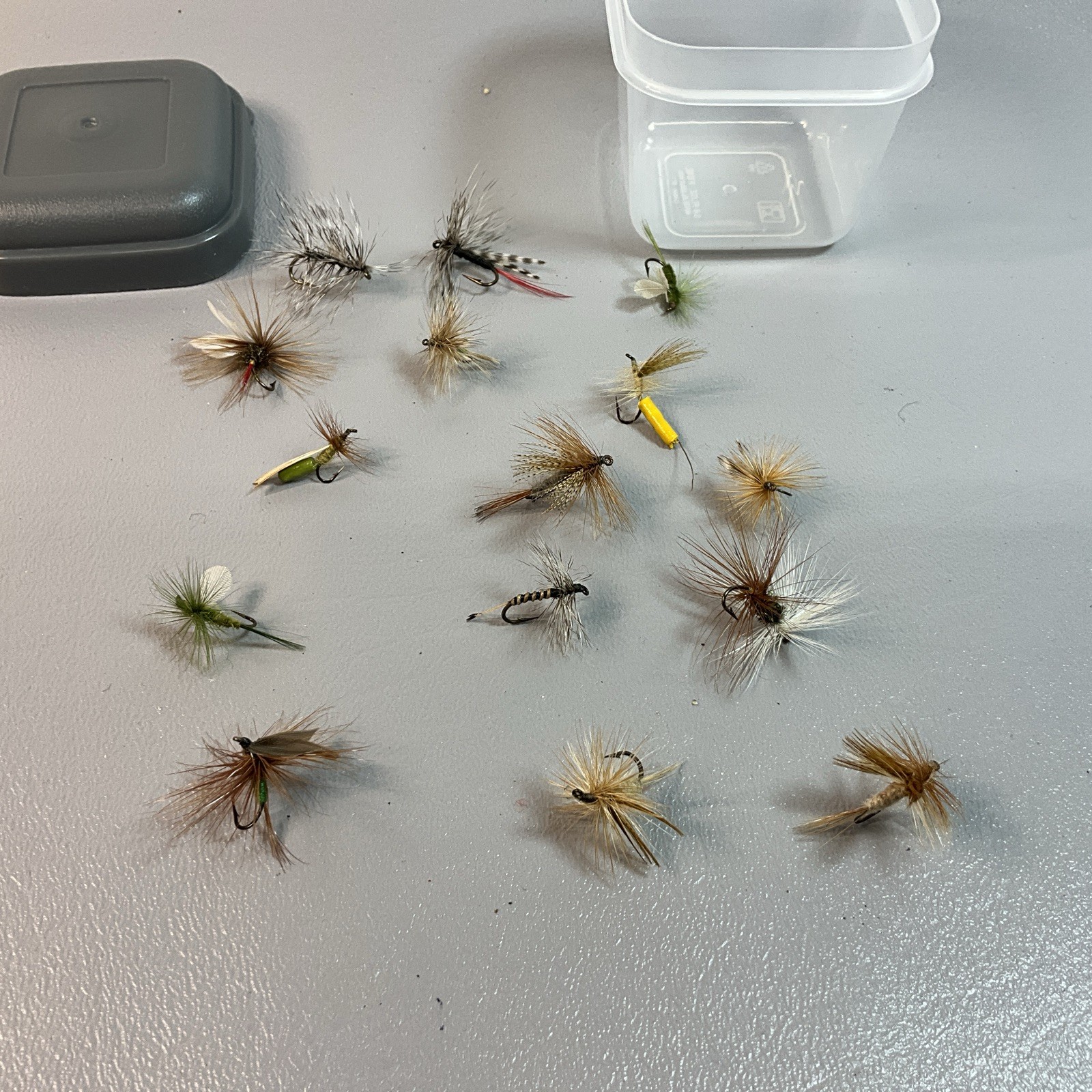 FLIES FOR FLY FISHING (15) TIED FOR TROUT CALLED ATTRACTORS . (S1115)