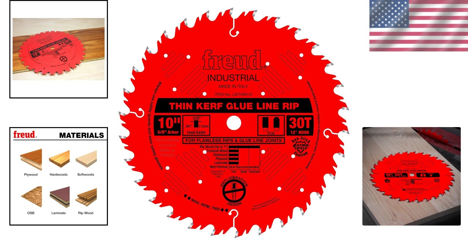 30 Teeth 10" Thin Kerf Ripping Blade for Efficient Woodworking Performance