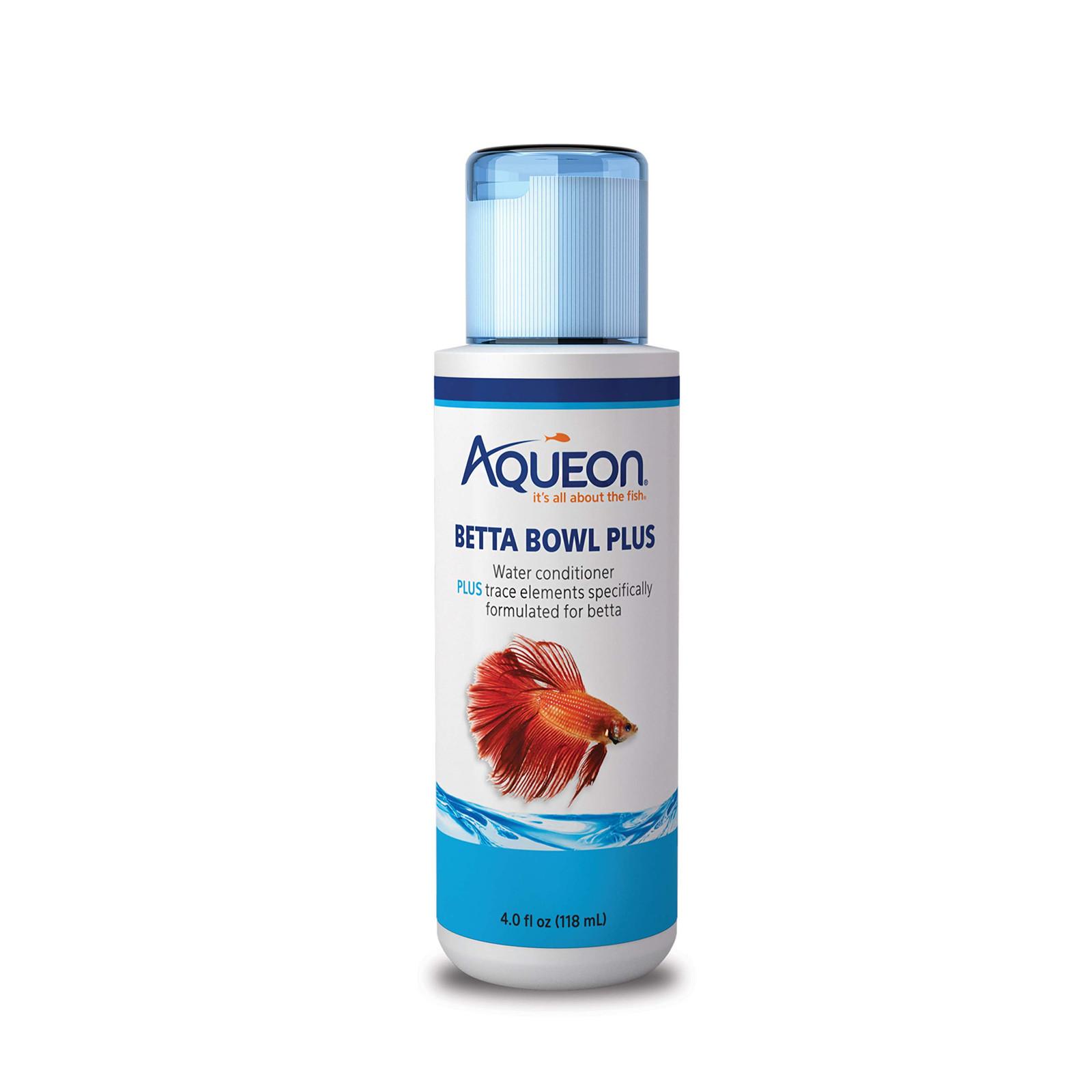 Aqueon Betta Bowl Plus Water Conditioner 1 Pack Treats Tap Water for Fish