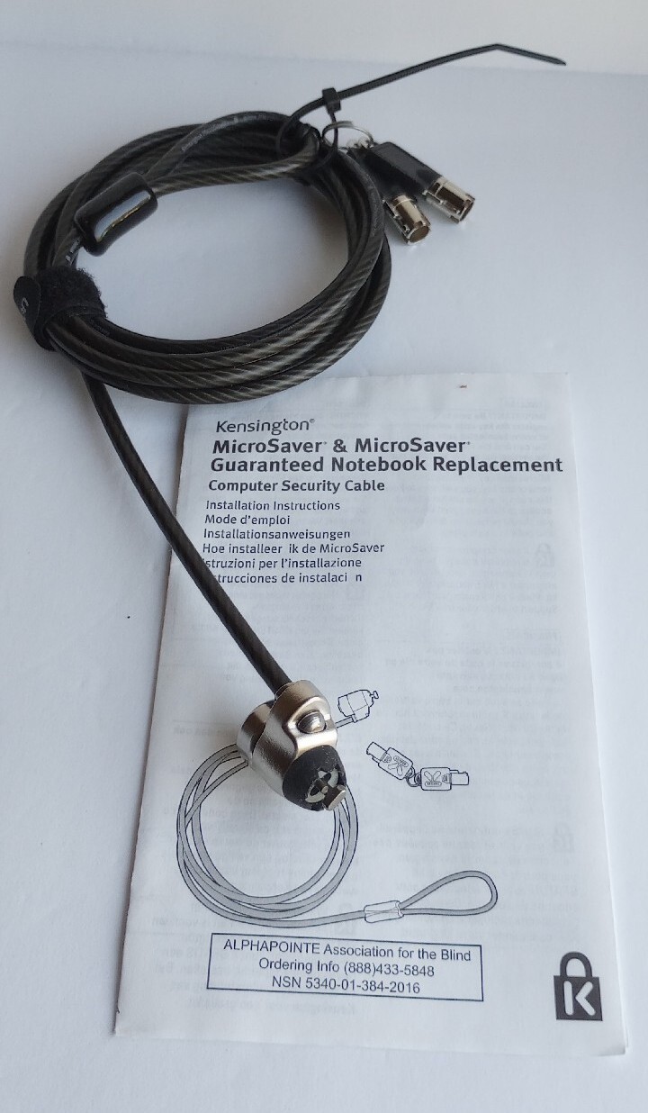 Kensington Microsaver Notebook Lock
