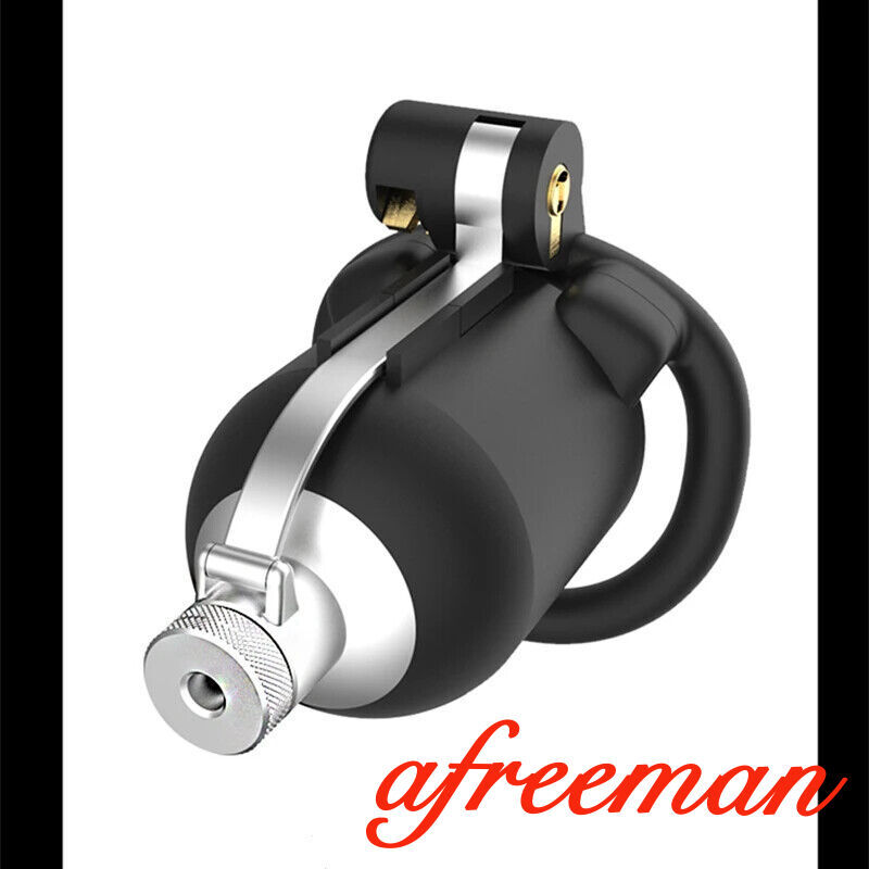 2023 NEW Bionic Design Hinged Cage Male Chastity Device Metal 2 Types Rings