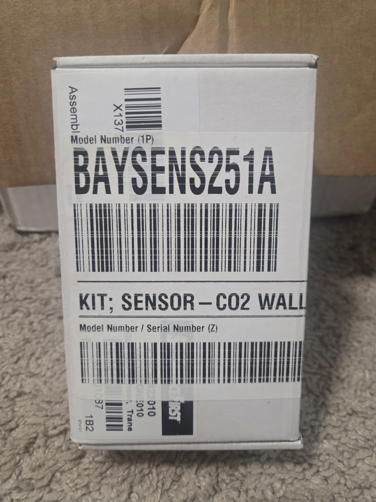 Trane BAYSENS251A CO2 Wall Sensor Kit White For Trane Compatible Model