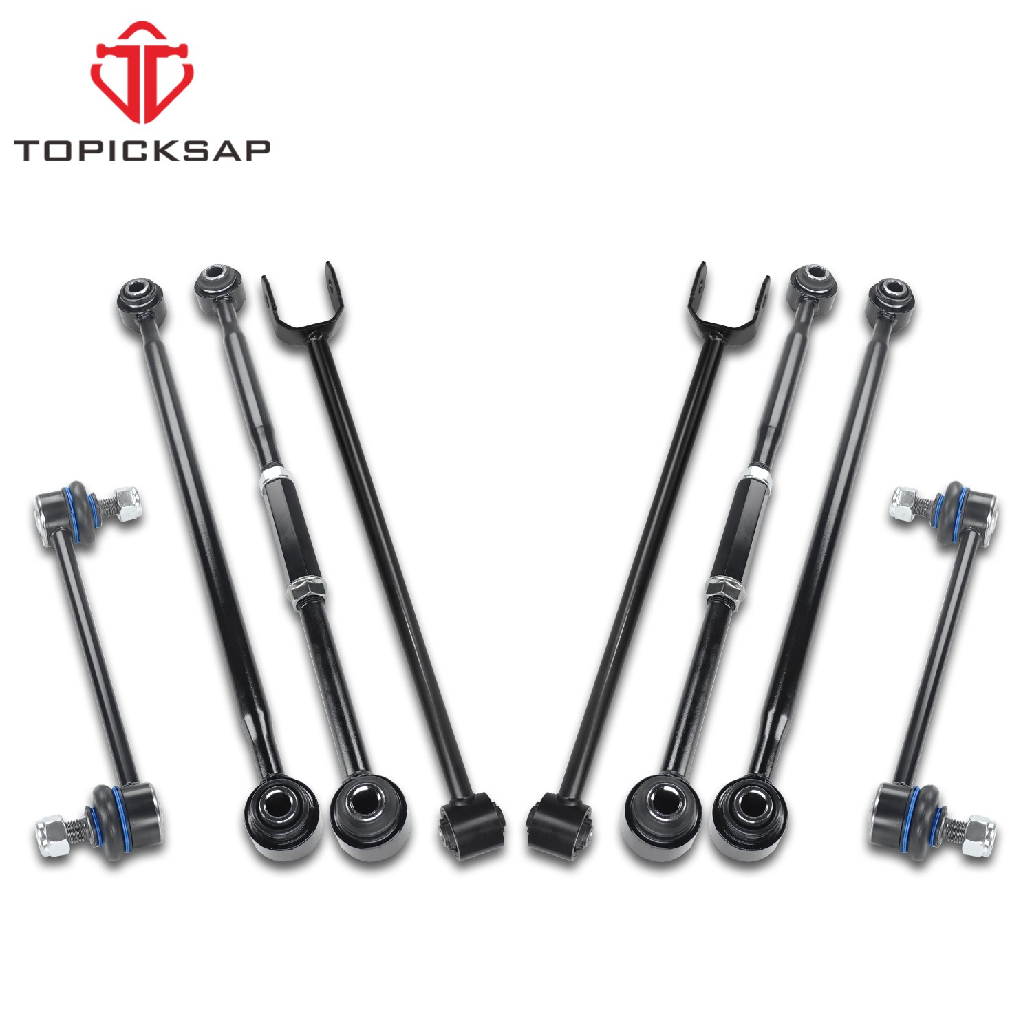 8pc Rear Control Arm Lateral Link Sway Bar Suspension Set for Camry Avalon