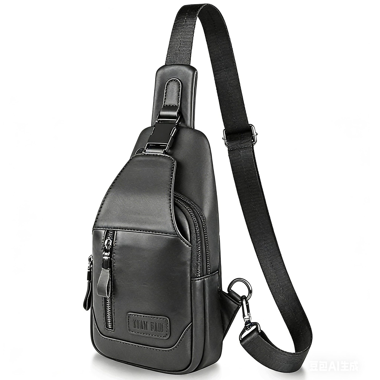 YUAN FAN Leather Sling Bag for Men - Purse Chest Bag Messenger Shoulder Bag S...