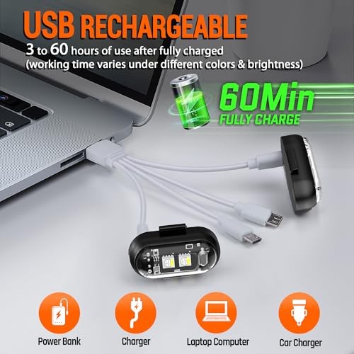 Wireless LED Strobe Lights Remote Control, 8 Colors USB Charing 12pods