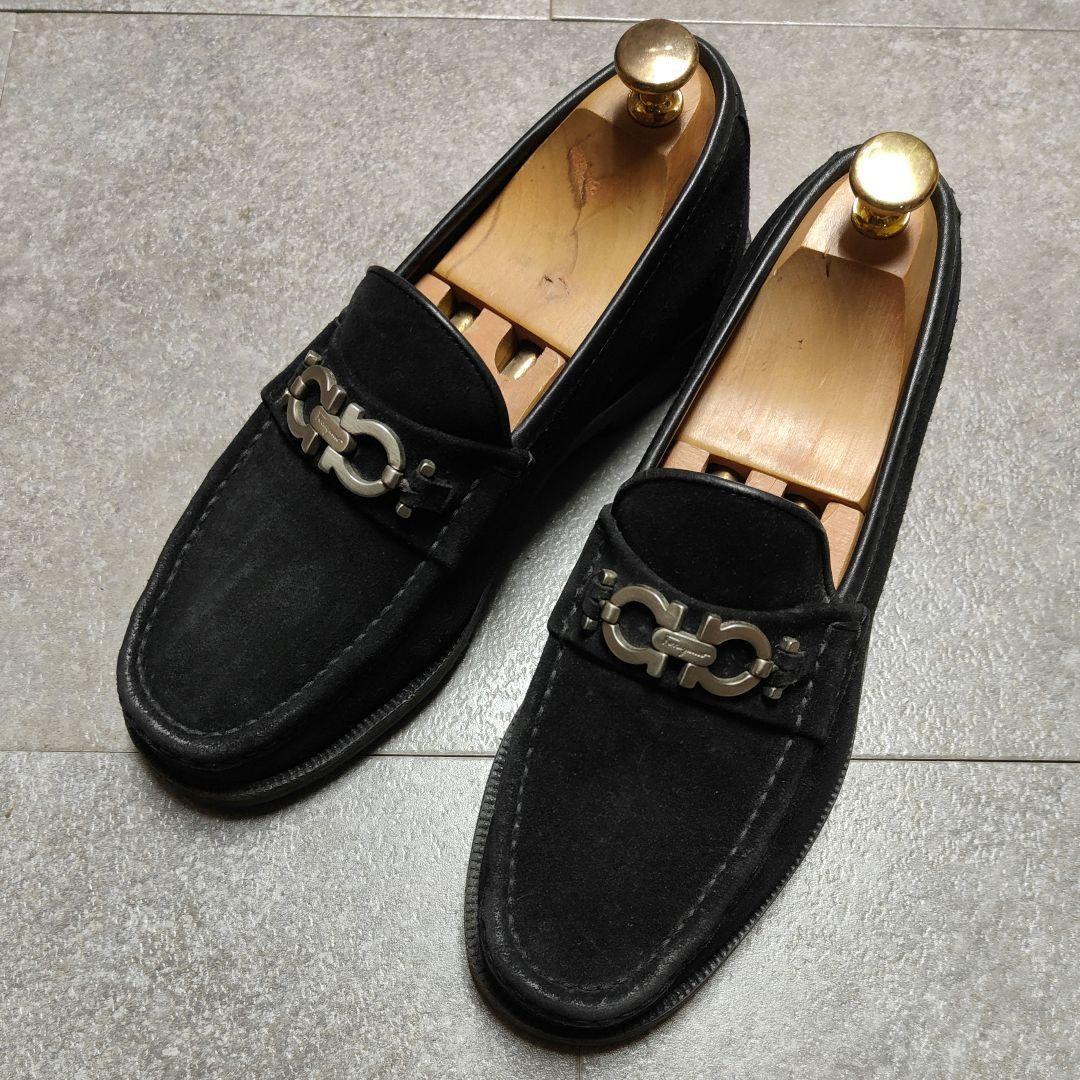 Ferragamo Dress Shoes Men 6.0US Gancini Bit Loafers Suede Limited Edition VHTF D
