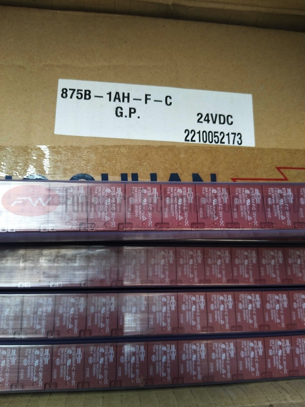 875B-1AH-F-C-24VDC Power Relay 17A 250VAC 4 Pin x 10pcs *le