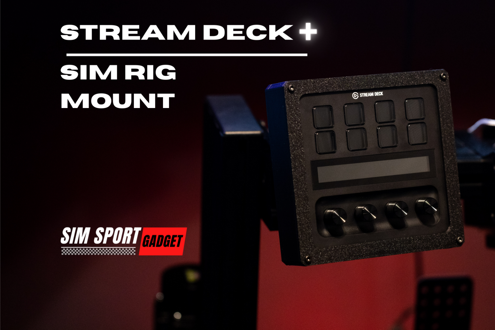Stream Deck Plus Enclosure with Adjustable Mount for Profile Sim Rig
