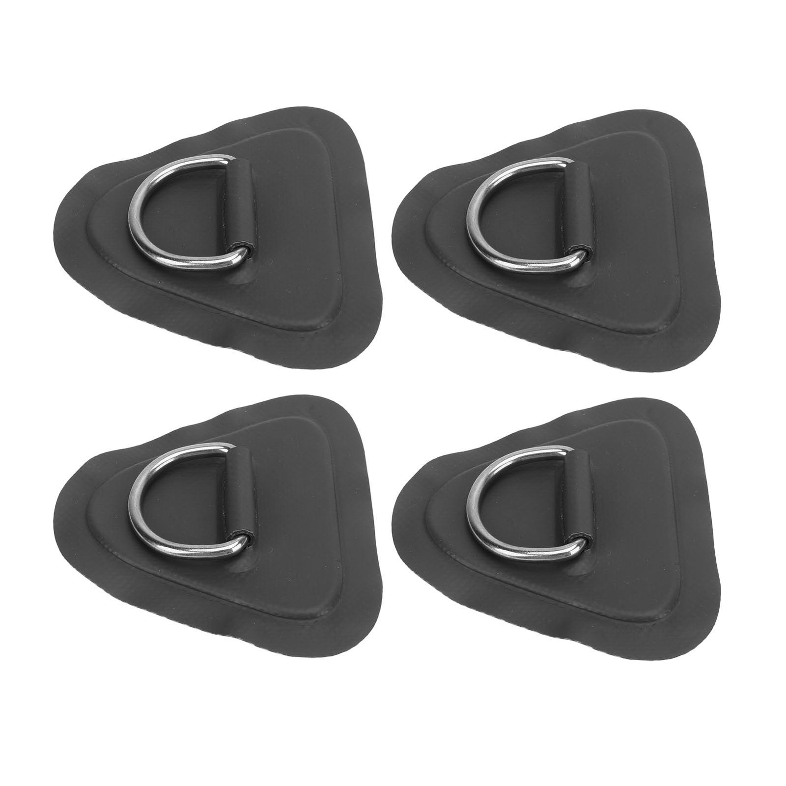 BLACK 4 Pcs D Patch Stainless Steel D Pad For Inflatable Surfboard