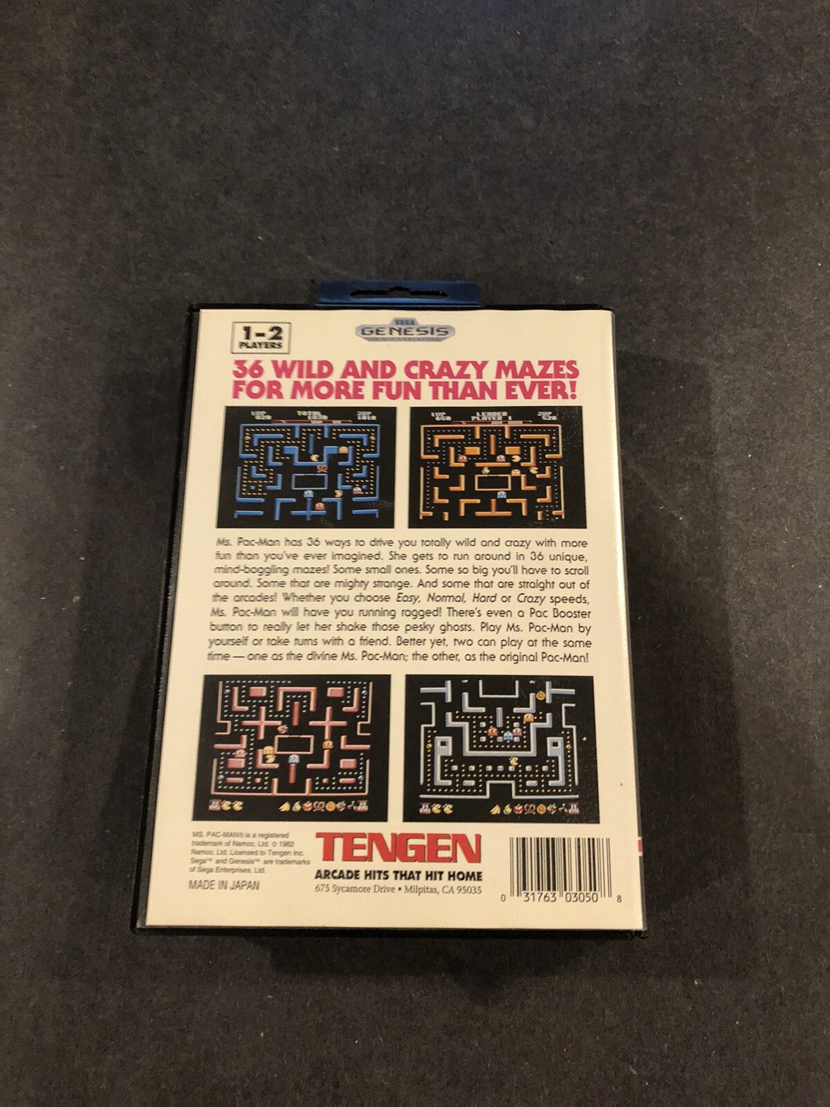 Ms pacman genesis Case Only