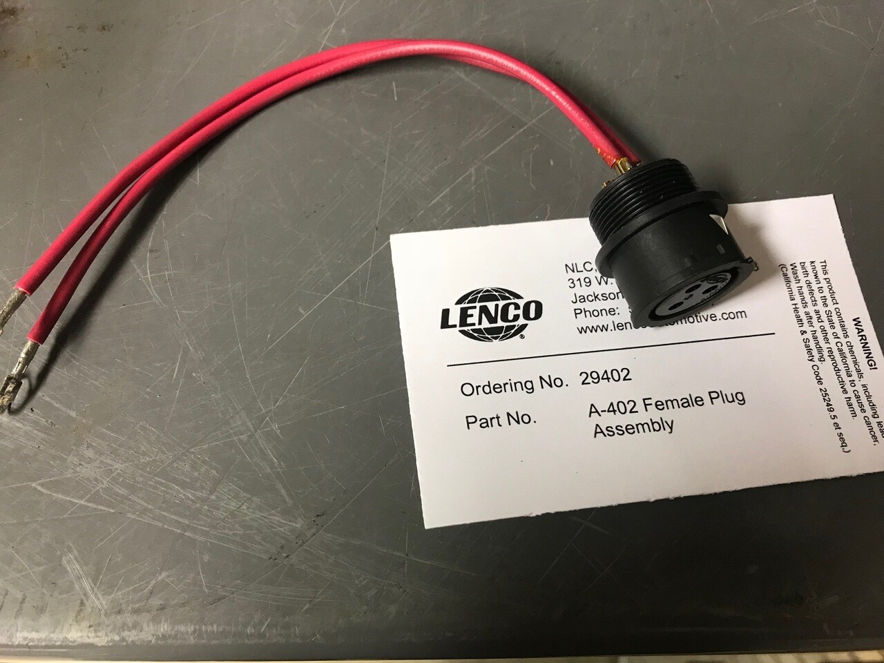 LENCO 29402  A-402  PANEL RECEPTACLE FEMALE 3 PIN