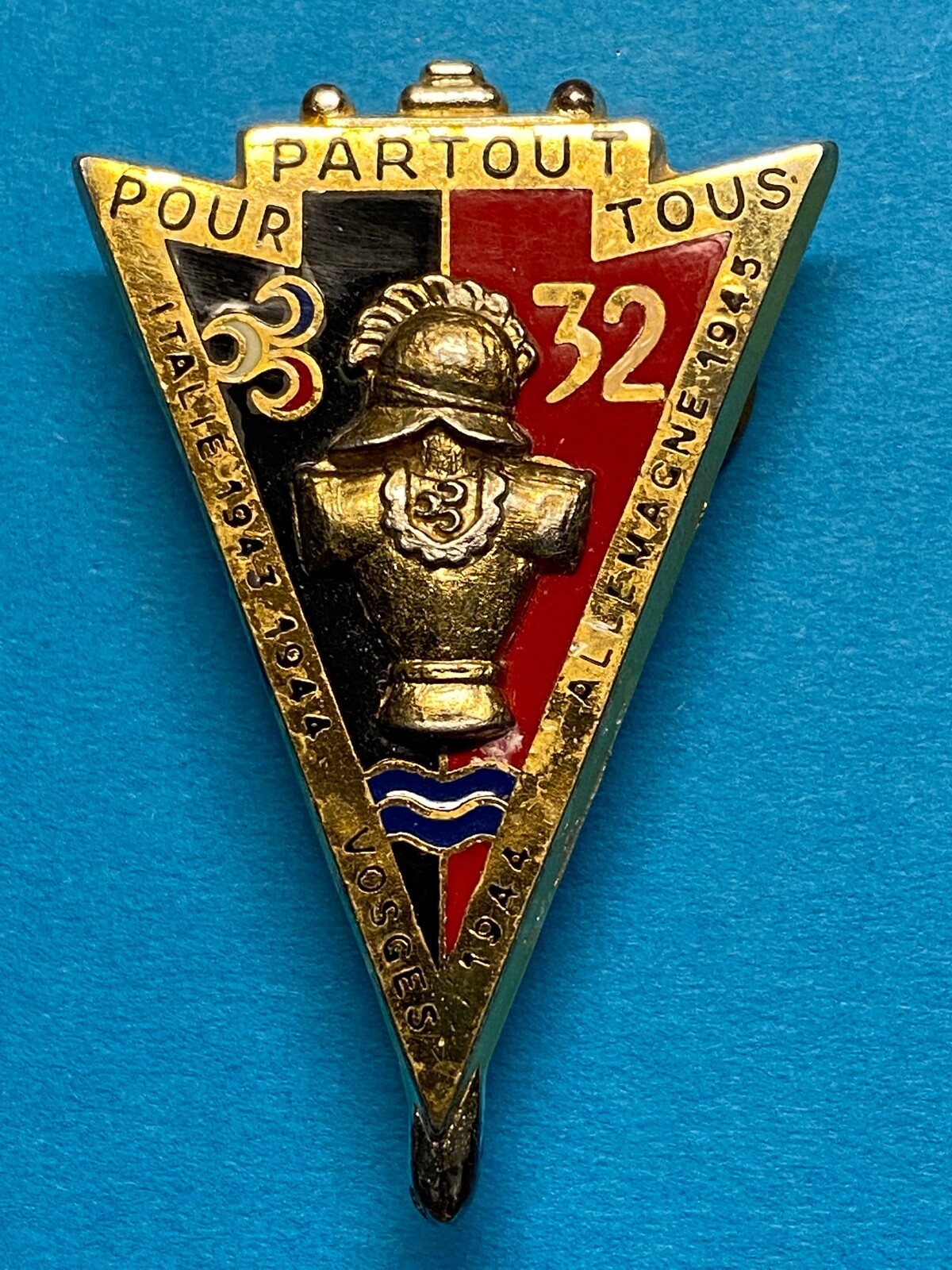 FRANCE 32nd Régimentaire 32e Régiment du Génie, BERET BADGE, HALLMARKED, DELSART