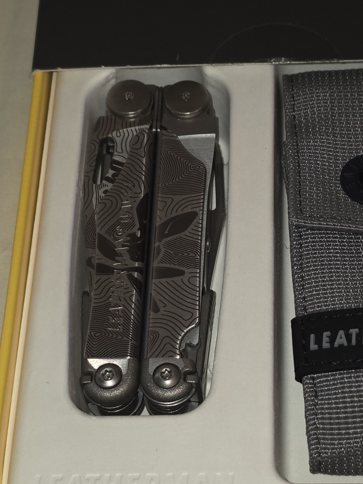 RARE Custom Shop Leatherman Wave Plus Multi-Tool Black & Silver Design New Nice