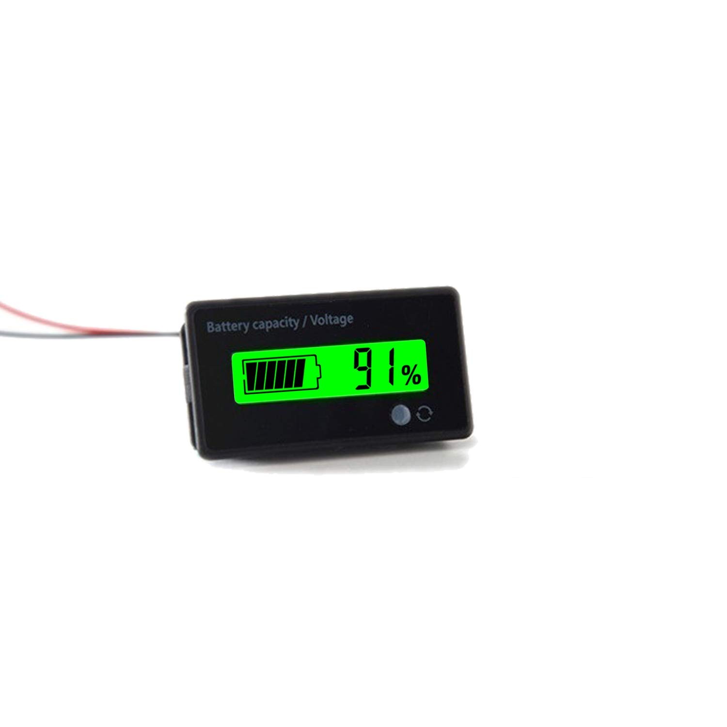DC 12V 24V 36V 48V 72V Battery Meter, Battery Capacity Voltage Monitor Gauge ...