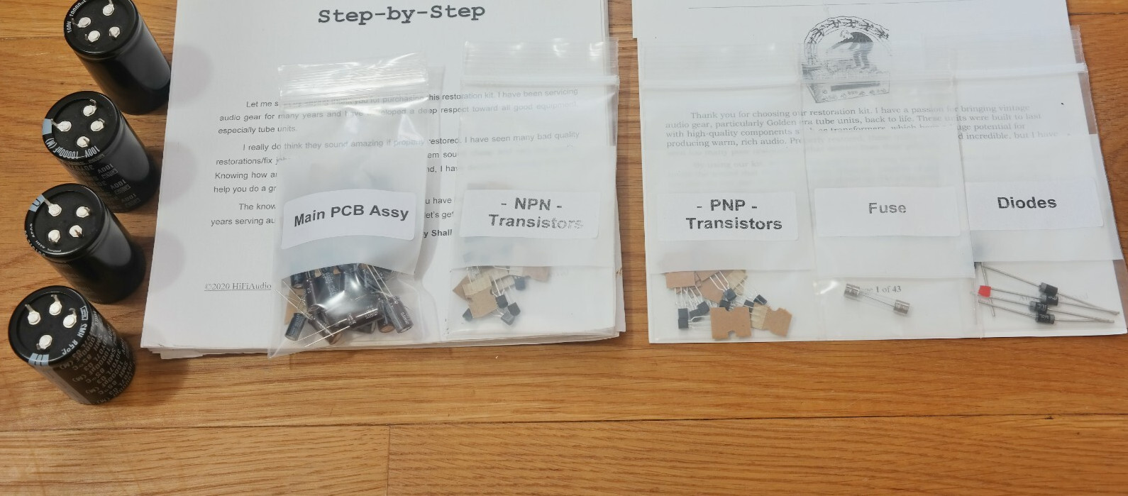 NAD 2600A restoration recap upgrade kit repair filter capacitor rebuild