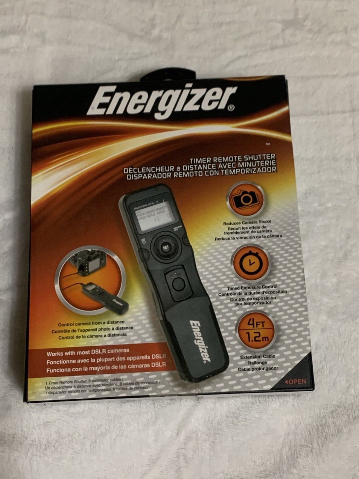 Energizer, Timer Remote Shutter, Works With Most DSLR Cameras, New