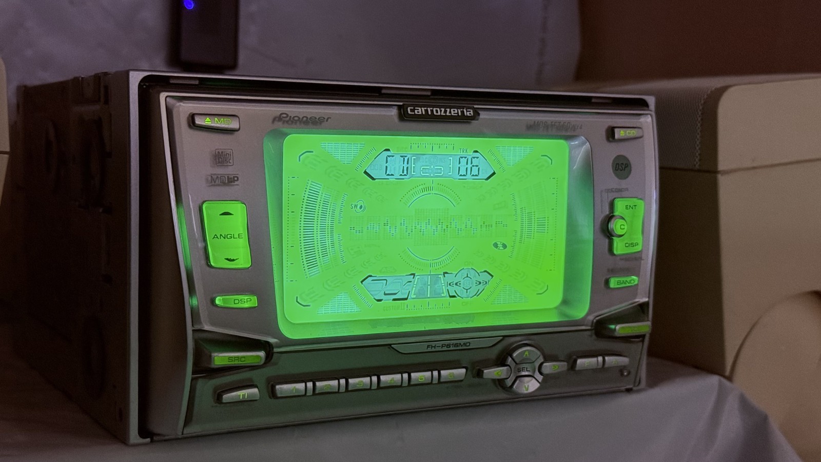 Pioneer Carrozzeria FH-P616MD JDM CD MD Car Stereo w/ Add-on Bluetooth Japan