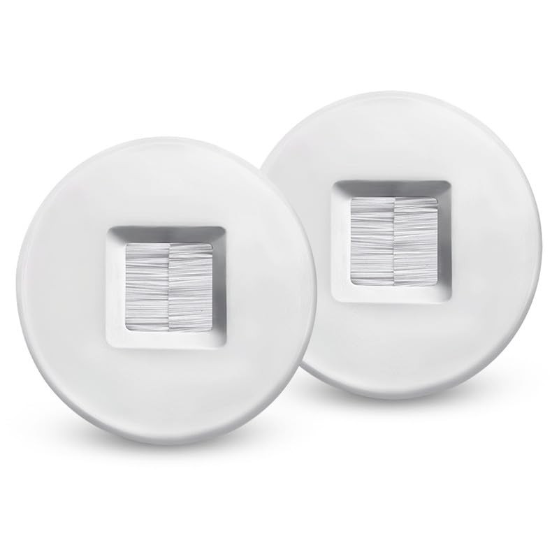 2 Pack Screw less Brush wall plate cable pass through with Brackets - In Wall...