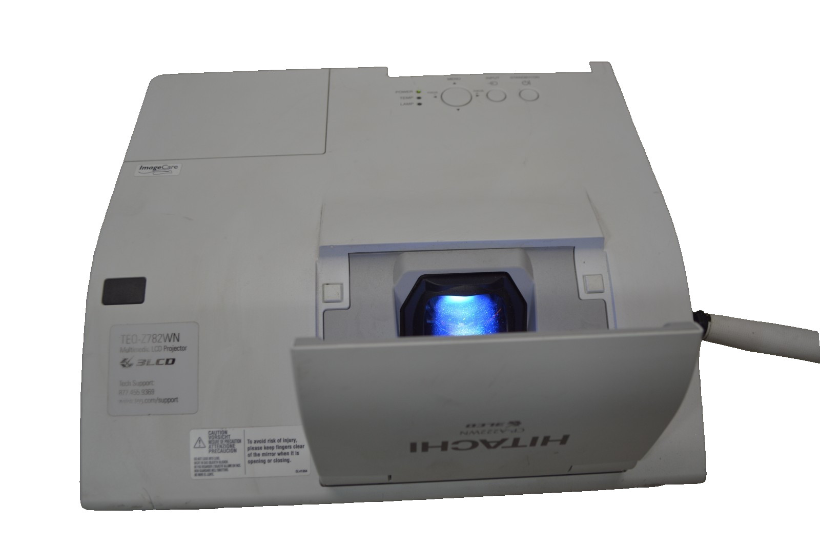 Hitachi CP-A222WN 4000:1 2200 Lumens 1024x768 3LCD Video Projector*No Remote*