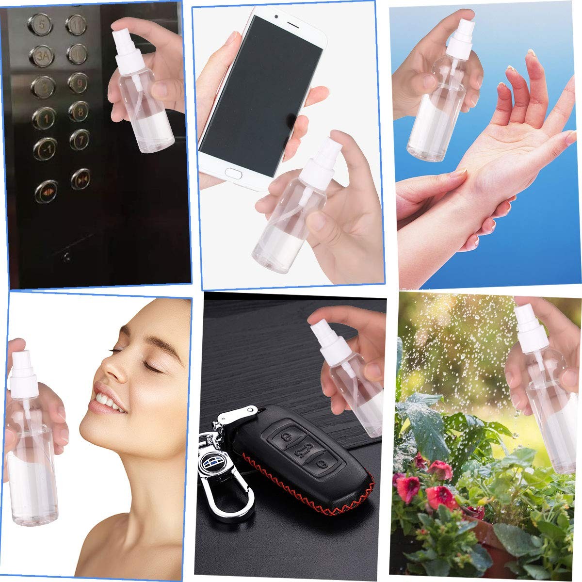 Exptolii Spray Bottle, 1oz/30ml Small Plastic Fine Mist Spray Bottles, Mini E...