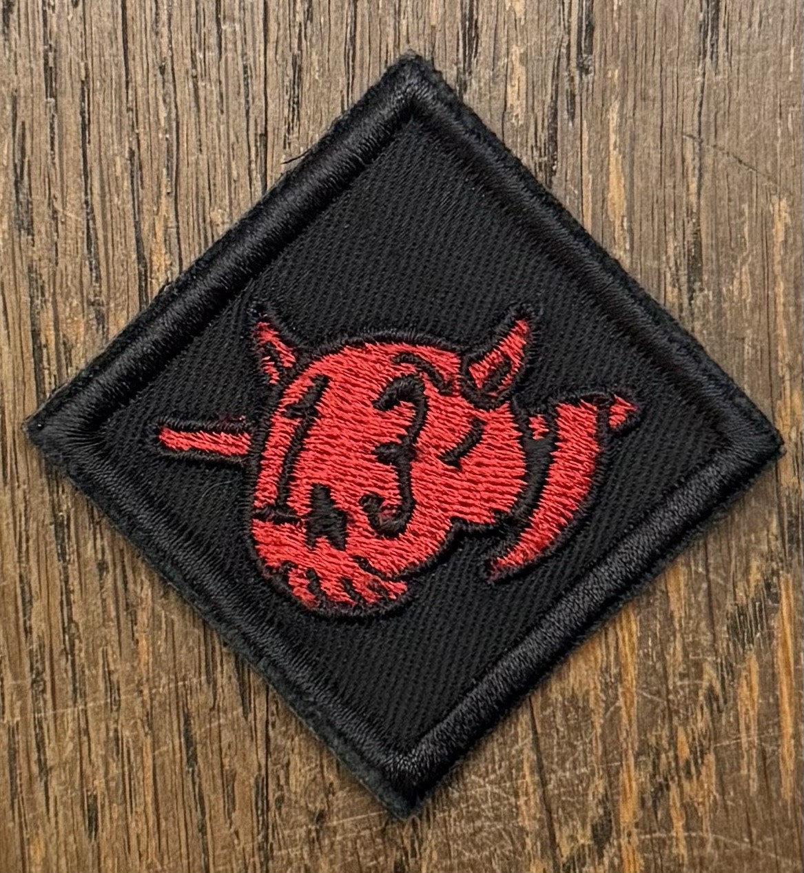 Thirteen Systems "Reaper Merit Badge" Patch Black & Red Stitched Variant