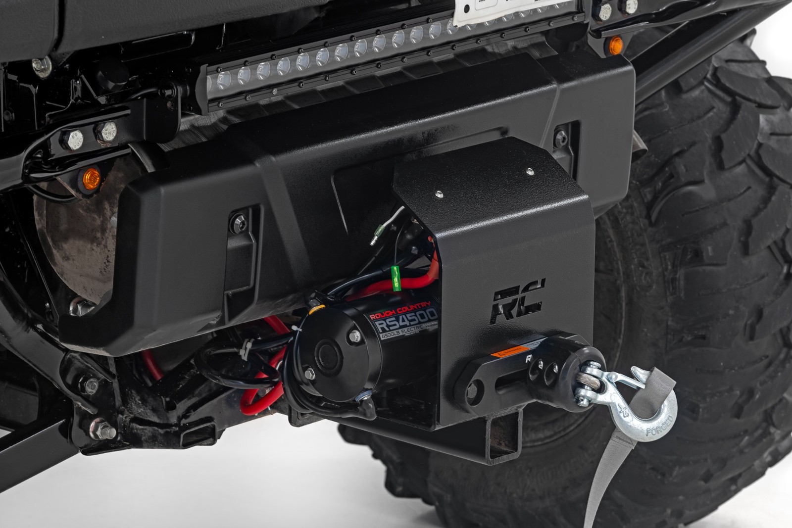 Rough Country 99086 2" Universal UTV Receiver Winch Mount Kit Black