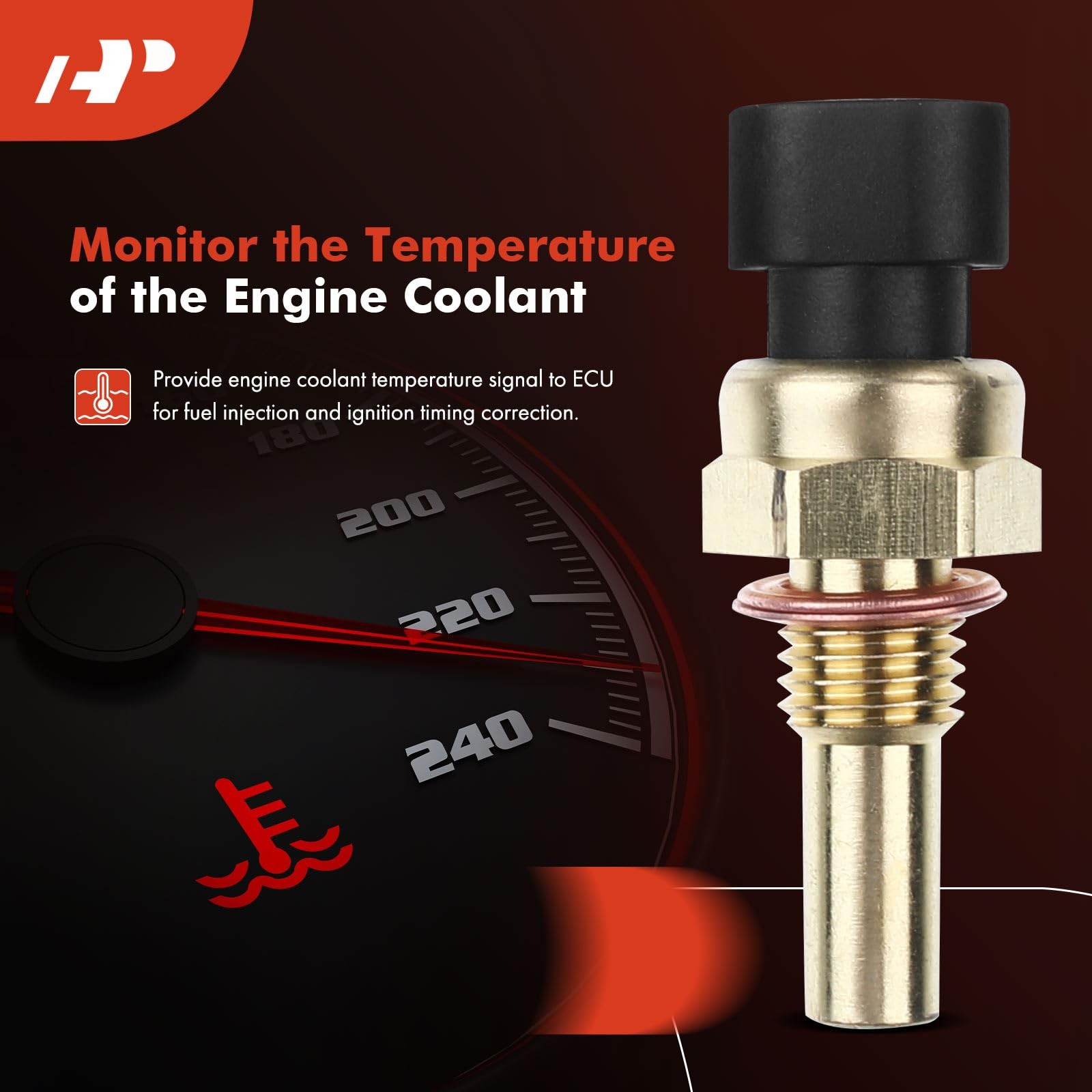 A-Premium Engine Coolant Temperature Sensor Compatible with Chevy, GMC,...