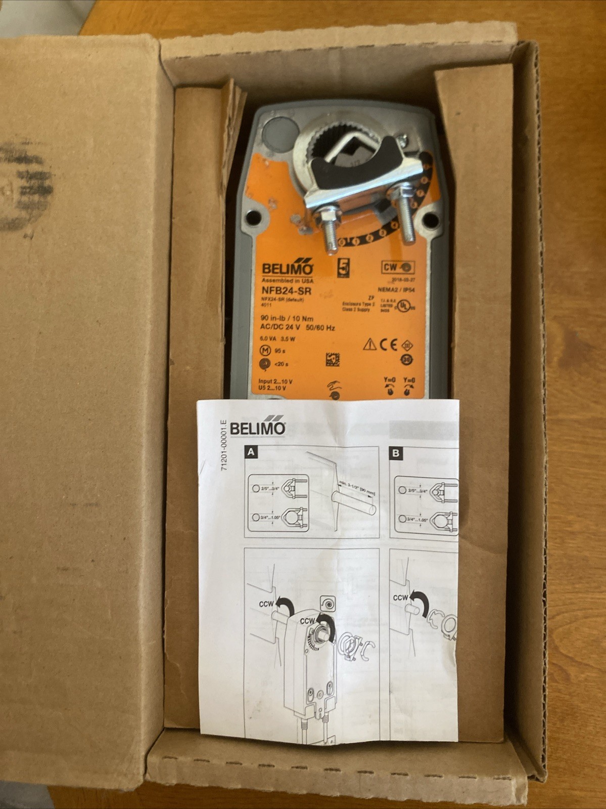 Belimo NFB24-SR Damper Actuator New Open Box Never Used