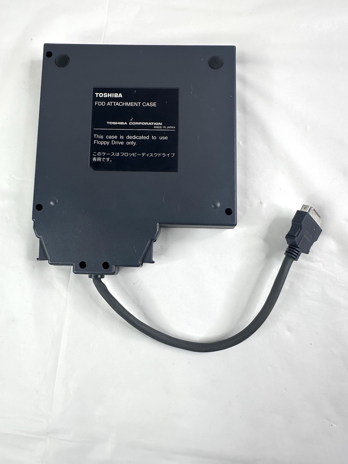 Toshiba External 3.5 Floppy Disk Drive FDD Attachment Case Gray Japan