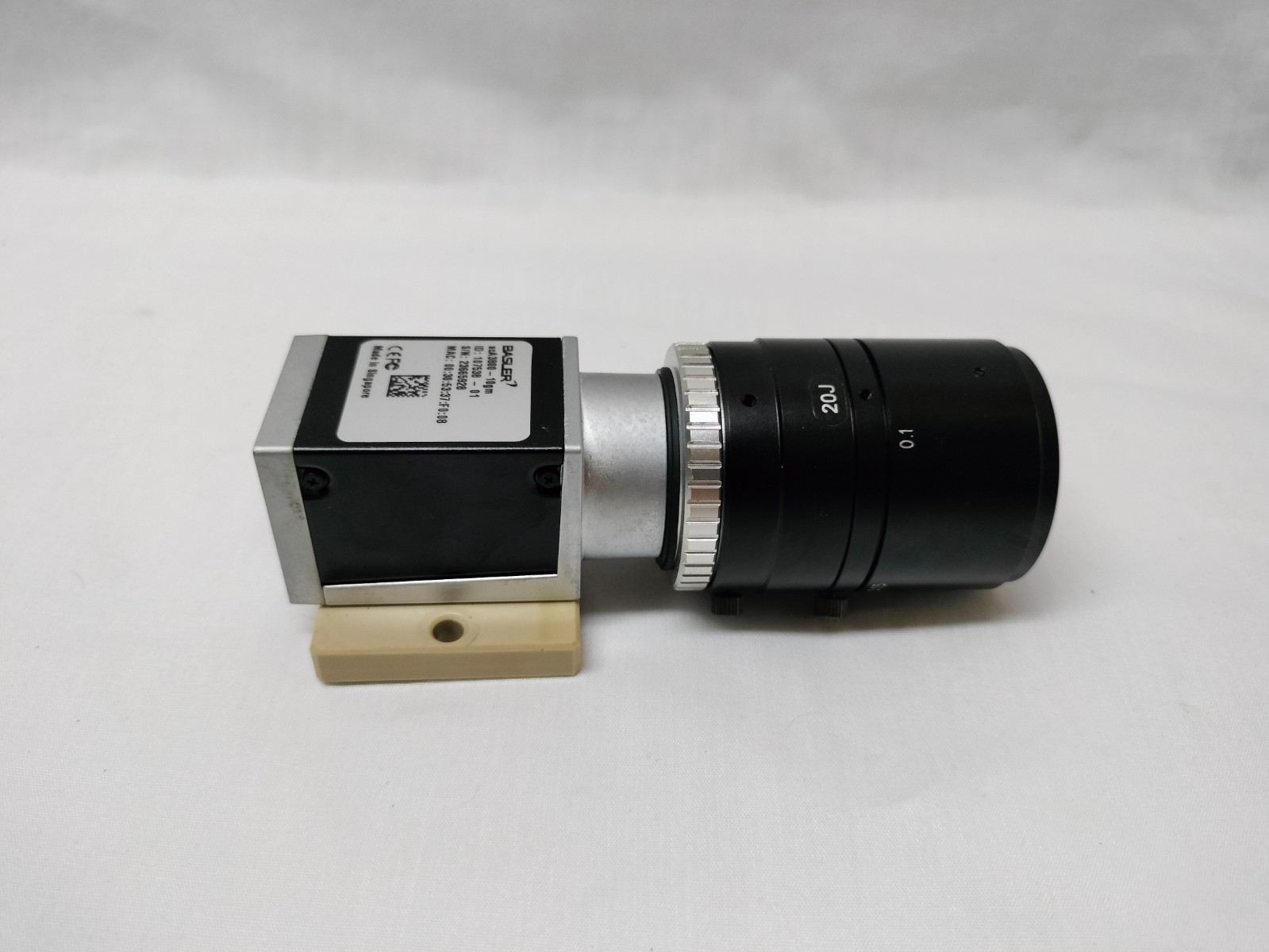 Basler acA3800-10gm acA380010gm Industrial CCD Camera w/ 8mm 1:1.4 Lens