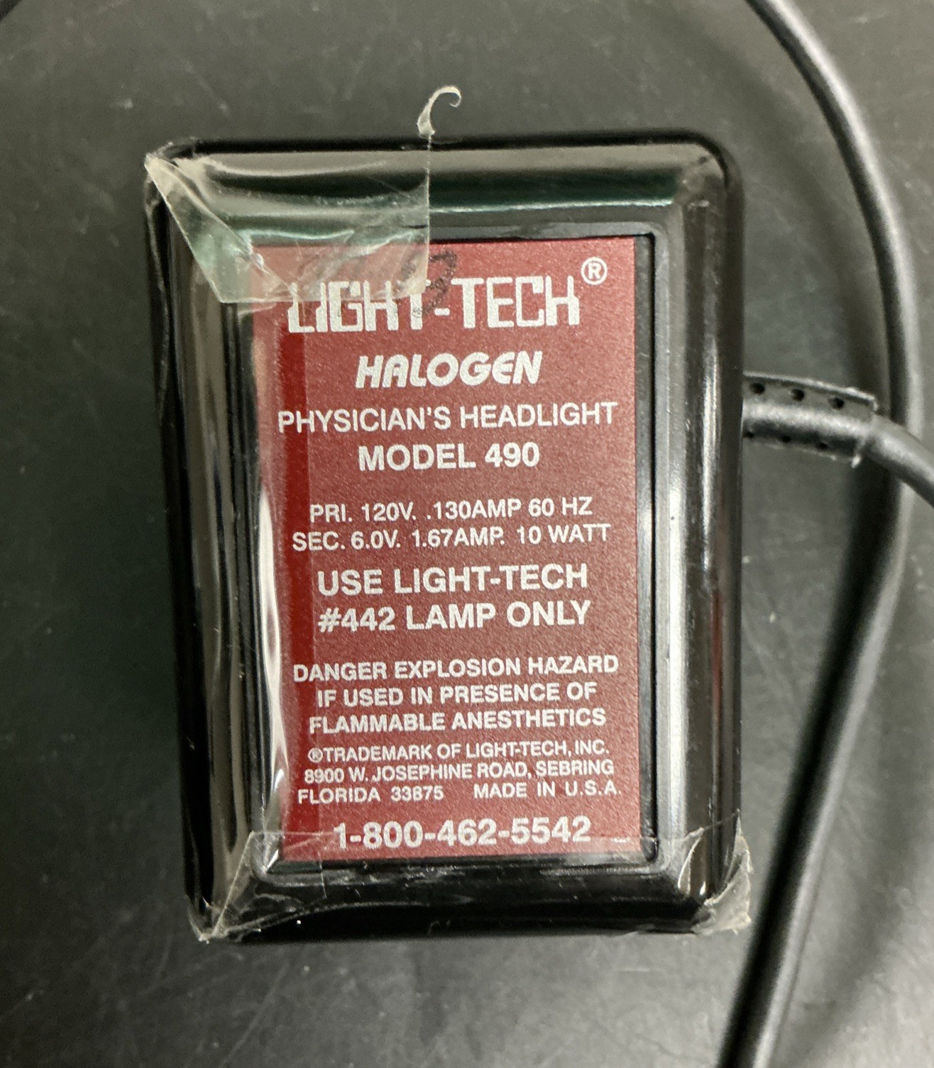 OptiVisor Light-Tech Halogen Physician’s Headlight Model 490