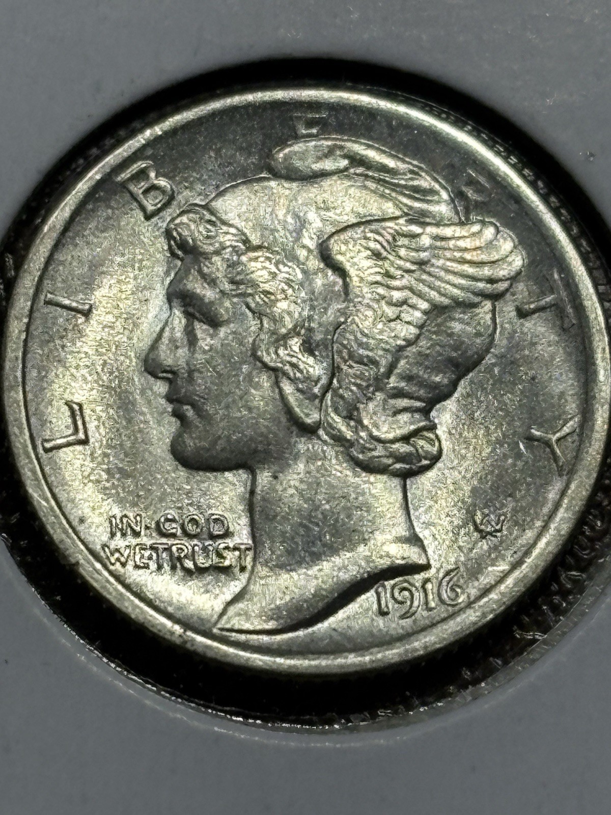1916 P FSB  Mercury DIme Raw Ungraded Ch Bu +++ Coin. Blast White Example #19826