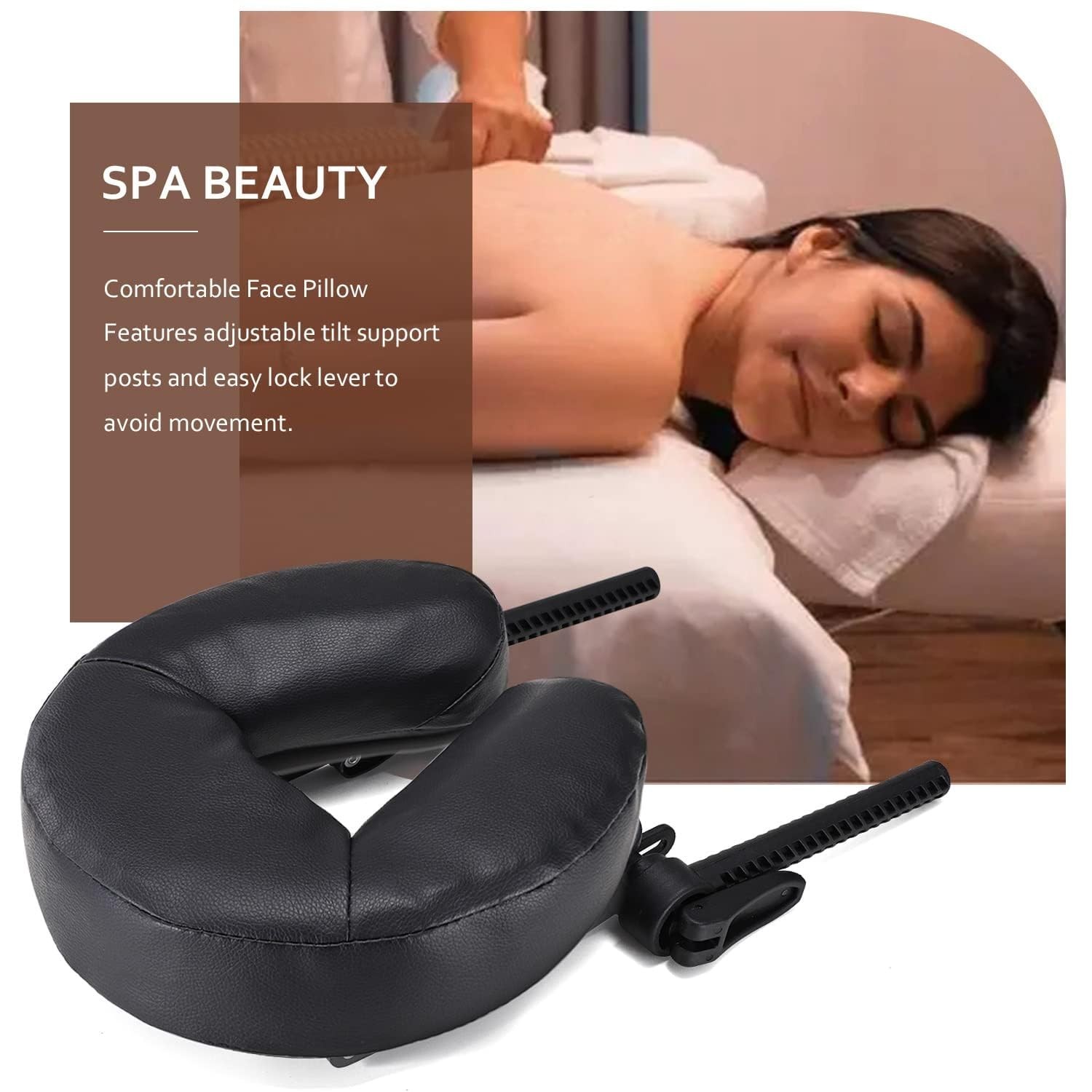 Adjustable Massage Table Face Cradle & Cushion, Spa Bed Headrest Pillow Support,