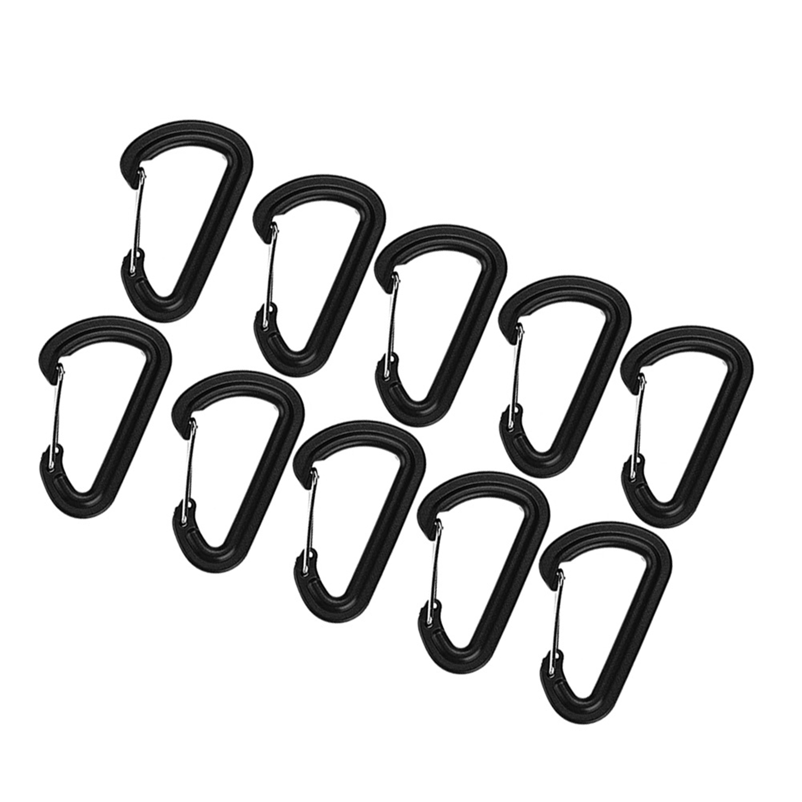 20Pcs Plastic Carabiner Climbing Hiking Locking Buckle Key Ring Outdoor FA