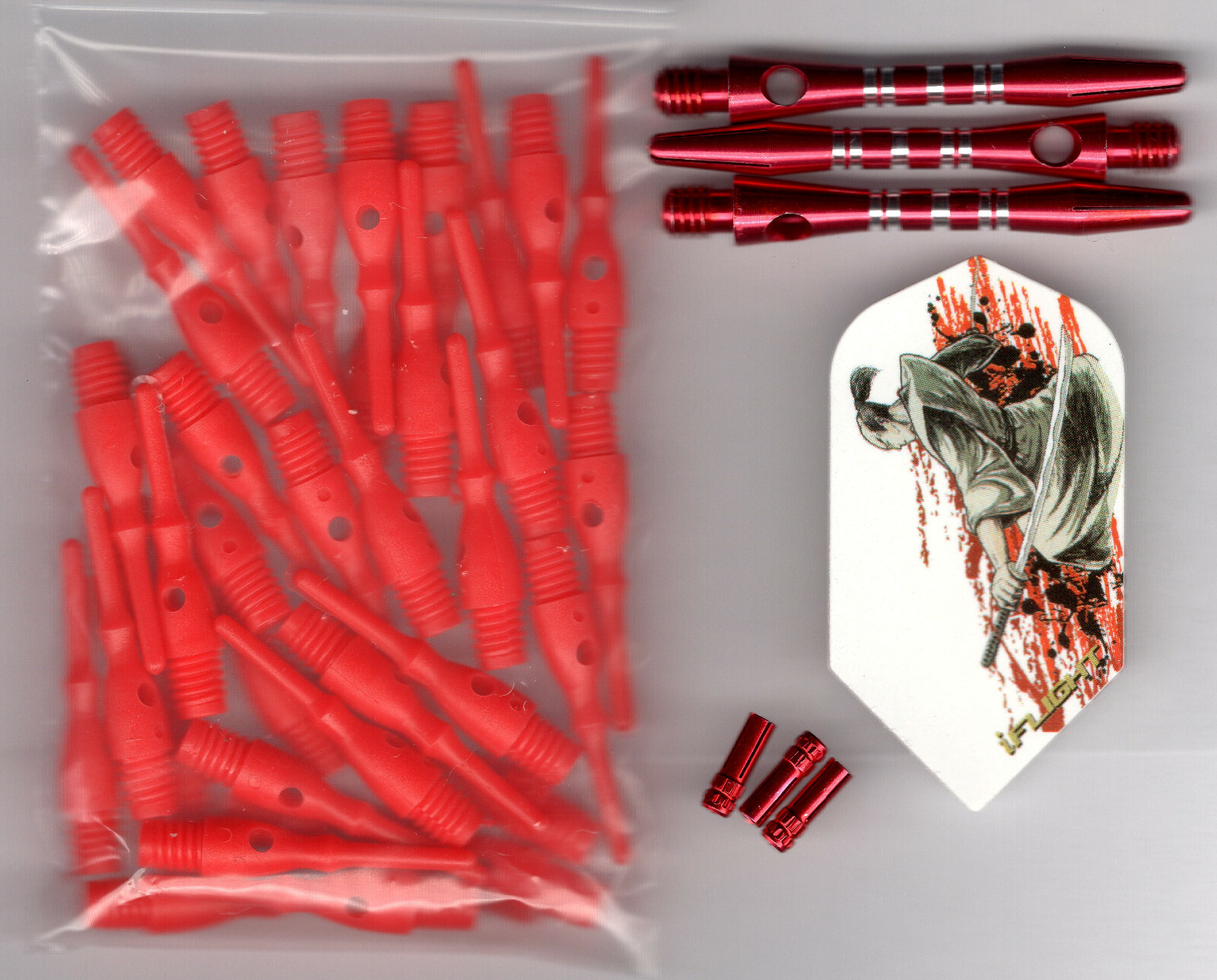 "The Samurai" Soft Tip Dart Upgrade Kit: Red Tips, Red Shafts & More