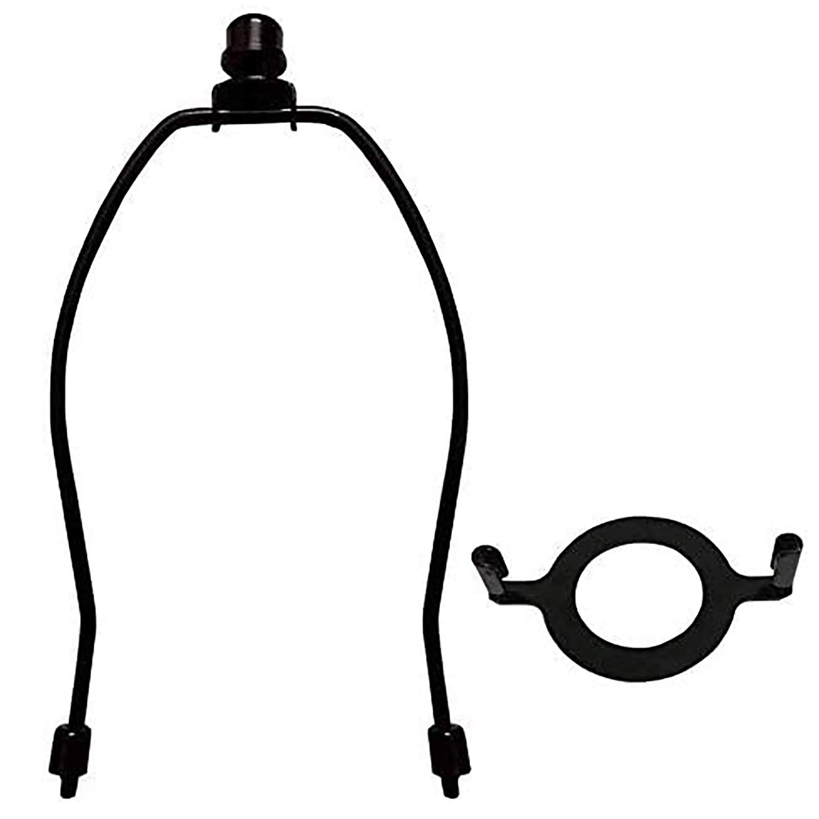 10 Inch Lamp Shade Harp Holder E26 Light Base UNO Fitter Adapter Finial Set